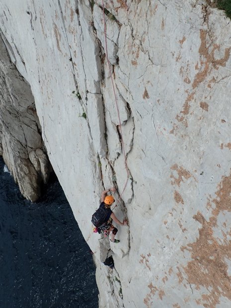 escalades dans les calanques en grande voie